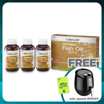 BIO-LIFE MaxX Fish Oil 1000mg Omega-3 3x100's