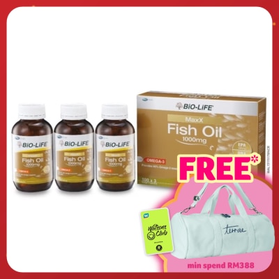 BIO-LIFE MaxX Fish Oil 1000mg Omega-3 3x100's