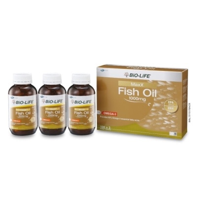 BIO-LIFE MaxX Fish Oil 1000mg Omega-3 3x100's