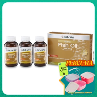 BIO-LIFE - MaxX Fish Oil 1000mg Omega-3 3x100's