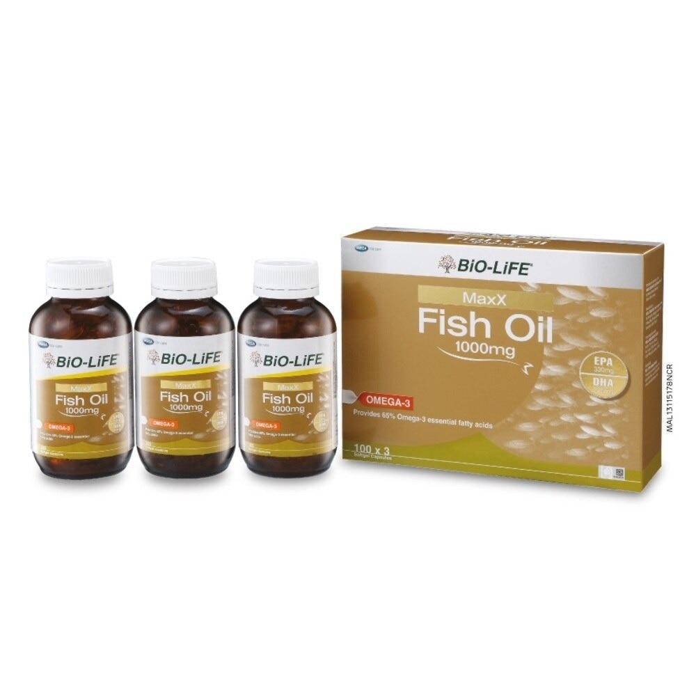 MaxX Fish Oil 1000mg Omega-3 3x100's