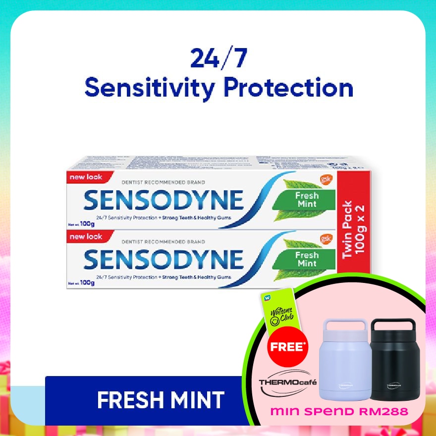 Fresh Mint Sensitive Teeth Toothpaste 100g x 2