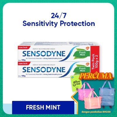 SENSODYNE Fresh Mint Sensitive Teeth Toothpaste 100g x 2