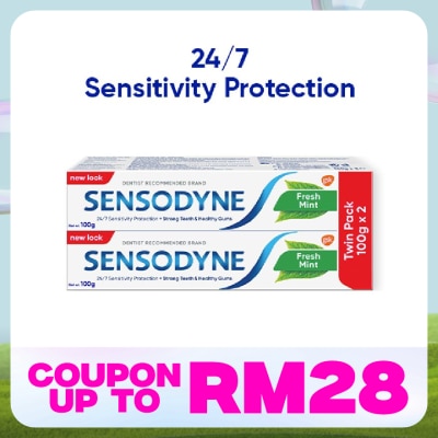 SENSODYNE Fresh Mint Sensitive Teeth Toothpaste 100g x 2