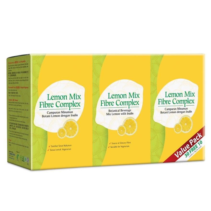 Lemon Mix Fibre Complex (15g x 30's +12's) Exclusive Pack