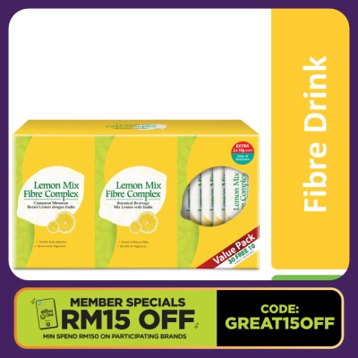 BEAUXLIM Lemon Mix Fibre Complex (15g x 30's +12's) Exclusive Pack