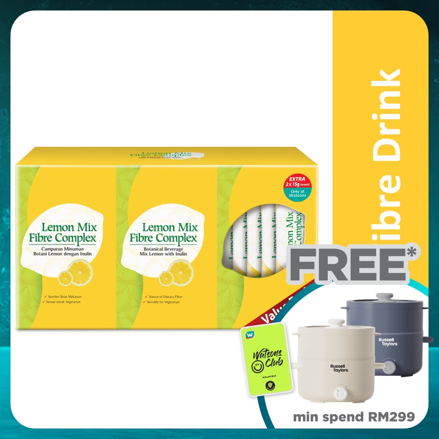 Lemon Mix Fibre Complex (15g x 30's +12's) Exclusive Pack