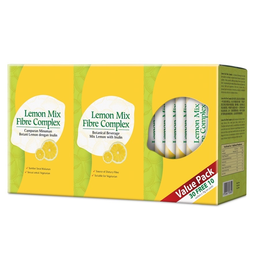 Lemon Mix Fibre Complex (15g x 30's +12's) Exclusive Pack