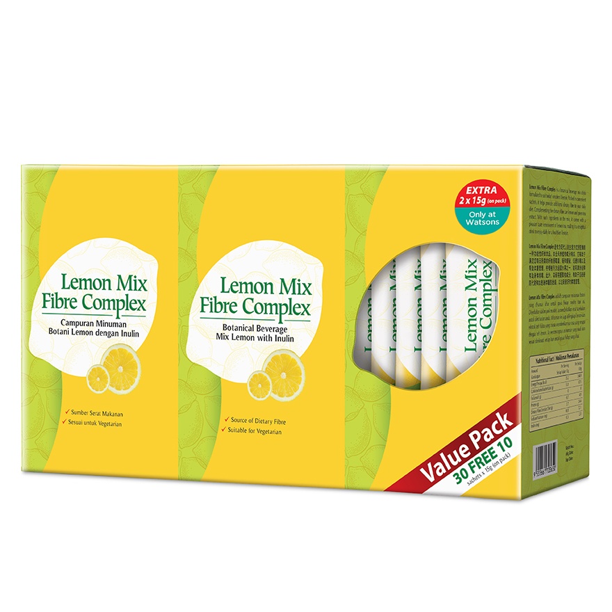 Lemon Mix Fibre Complex (15g x 30's +12's) Exclusive Pack