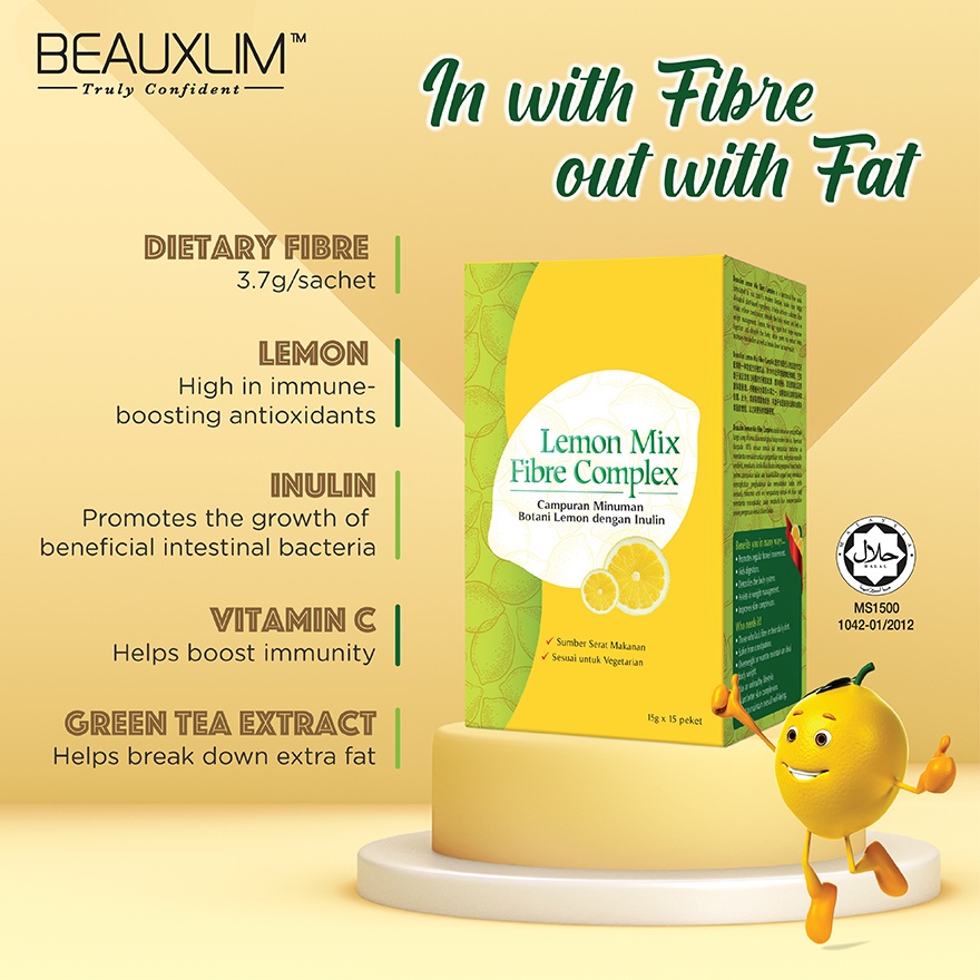 Lemon Mix Fibre Complex (15g x 30's +12's) Exclusive Pack