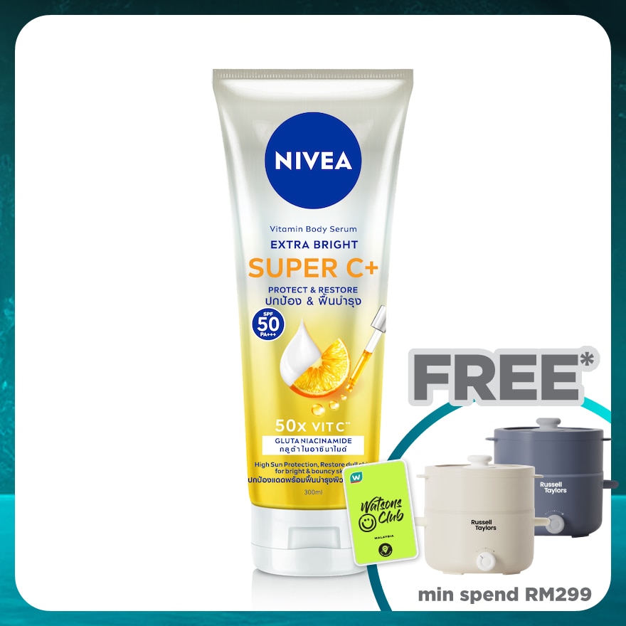 NIVEA Extra Bright Super C+ SPF50 Vitamin Serum 300ml