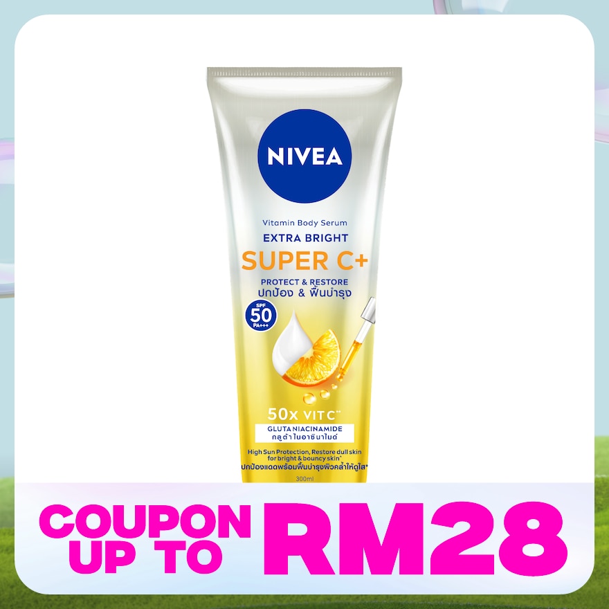 NIVEA Extra Bright Super C+ SPF50 Vitamin Serum 300ml