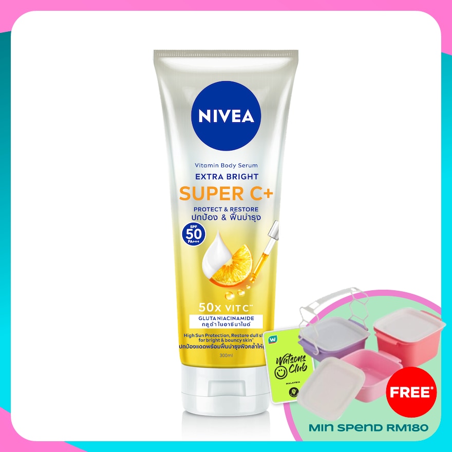 NIVEA Extra Bright Super C+ SPF50 Vitamin Serum 300ml