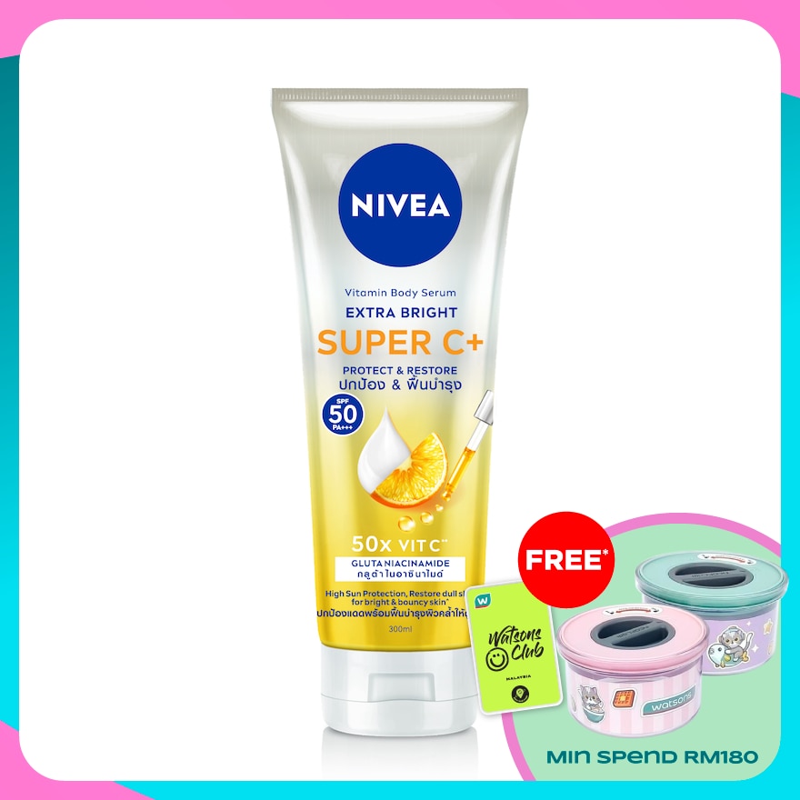 NIVEA Extra Bright Super C+ SPF50 Vitamin Serum 300ml