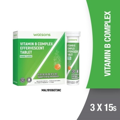 WATSONS Effervescent Vitamin B Complex 3 x 15's