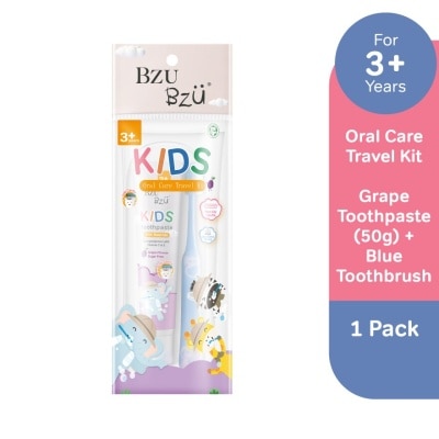 BZU BZU Kids Oral Care Travel Kit Grape 1s