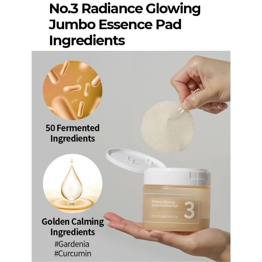 No.3 Radiance Glowing Jumbo Essence Pad 70S