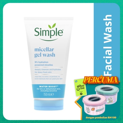 SIMPLE Water Boost Micellar Facial Wash Gel Wash 150ml