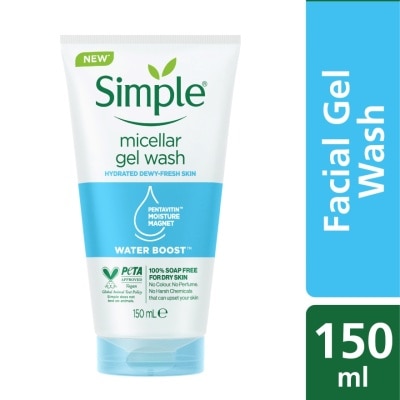 SIMPLE Water Boost Micellar Facial Wash Gel Wash 150ml