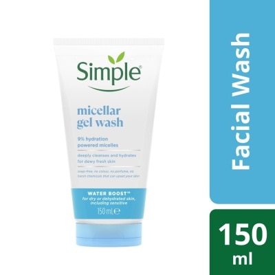 SIMPLE Water Boost Micellar Facial Wash Gel Wash 150ml