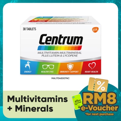 CENTRUM Multivitamin-Multimineral Plus Lutein & Lycopene 30s