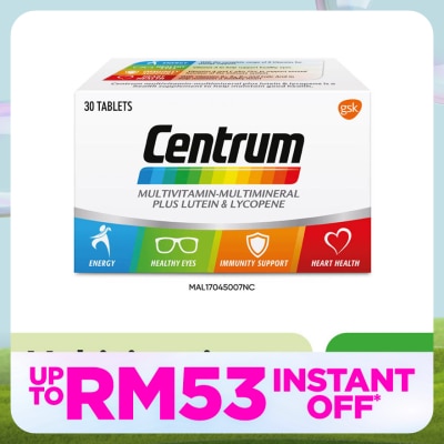 CENTRUM Multivitamin-Multimineral Plus Lutein & Lycopene 30s