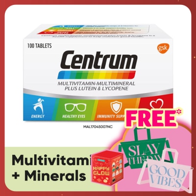 CENTRUM Multivitamin-Multimineral Plus Lutein & Lycopene 100s