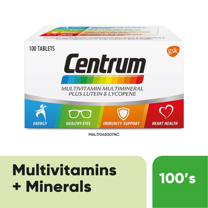 Multivitamin-Multimineral Plus Lutein & Lycopene 100s