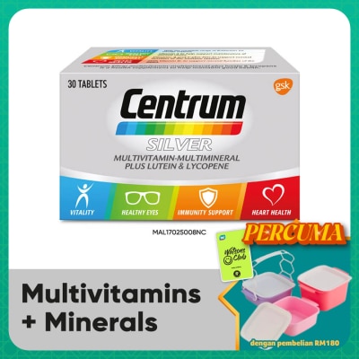 CENTRUM - Silver Multivit-Multimin + Lutein & Lycopene 30s