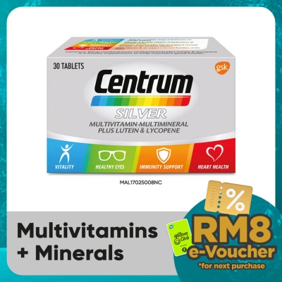 CENTRUM Silver Multivit-Multimin + Lutein & Lycopene 30s