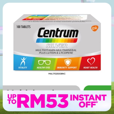 CENTRUM Silver Multivit-Multimin + Lutein & Lycopene 100s