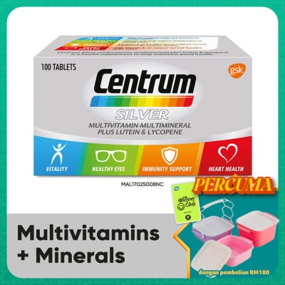 CENTRUM - Silver Multivit-Multimin + Lutein & Lycopene 100s