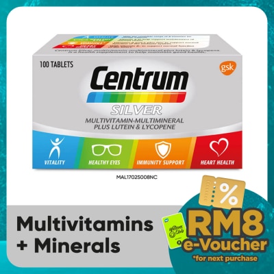 CENTRUM Silver Multivit-Multimin + Lutein & Lycopene 100s