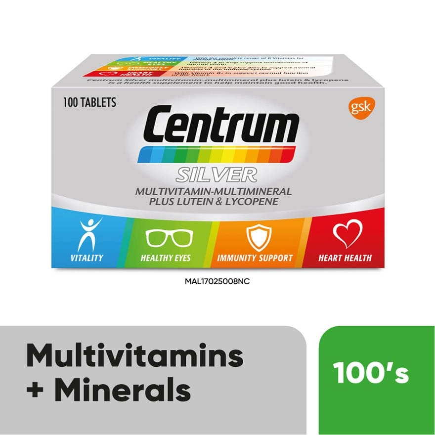 Silver Multivit-Multimin + Lutein & Lycopene 100s