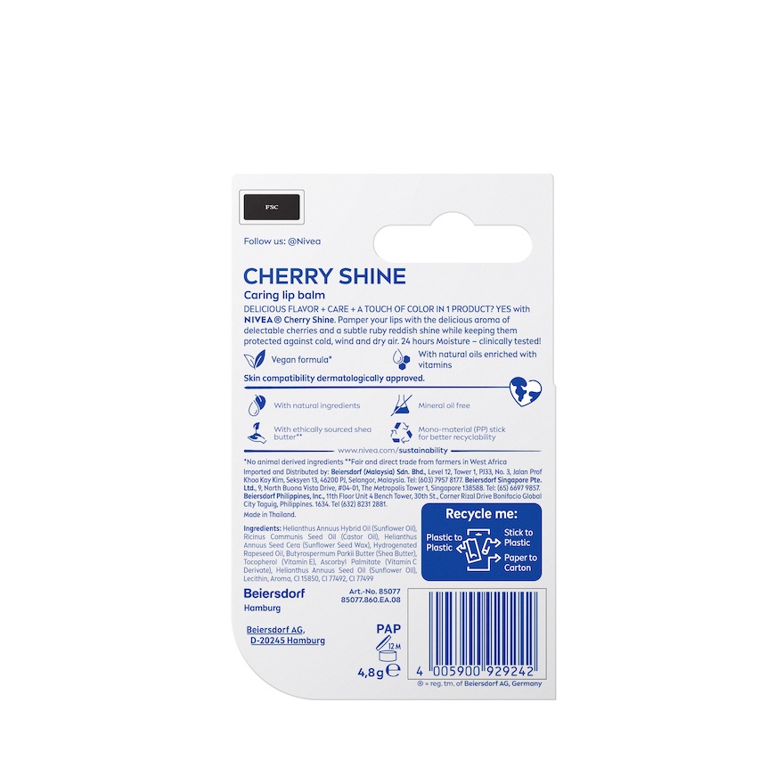 Lip Cherry Shine Caring Lip Balm 4.8g