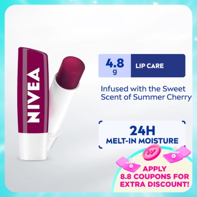 NIVEA - Lip Cherry Shine Caring Lip Balm 4.8g