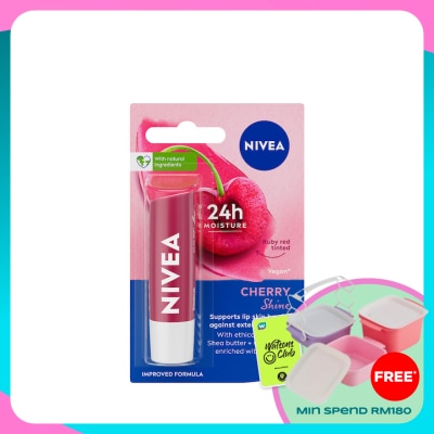 NIVEA Lip Cherry Shine Caring Lip Balm 4.8g