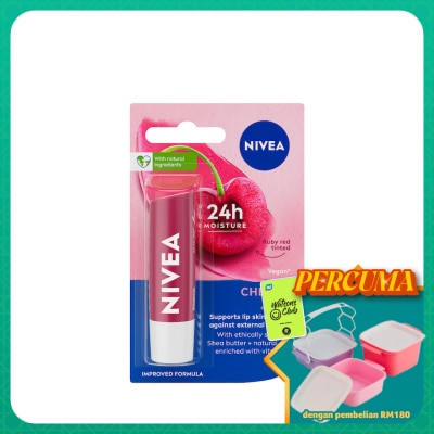 NIVEA - Lip Cherry Shine Caring Lip Balm 4.8g