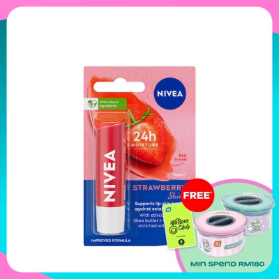 NIVEA Lip Strawberry Shine Caring Lip Balm 4.8g