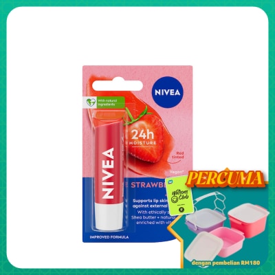 NIVEA - Lip Strawberry Shine Caring Lip Balm 4.8g