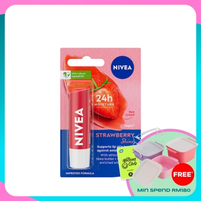 NIVEA Lip Strawberry Shine Caring Lip Balm 4.8g