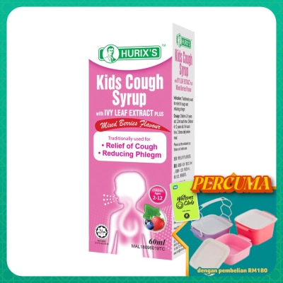 HURIX'S - Kids Cough Syrup with Ivy Leaf Extract Plus 60ml
