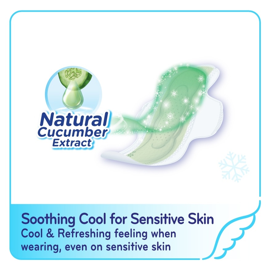 Cooling Fresh Cucumber Ultra Slim Wing 25cm 12s