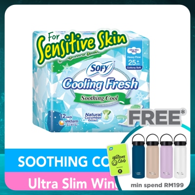 SOFY Cooling Fresh Cucumber Ultra Slim Wing 25cm 12s