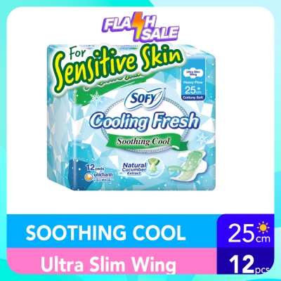 SOFY Cooling Fresh Cucumber Ultra Slim Wing 25cm 12s image
