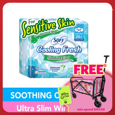 SOFY Cooling Fresh Cucumber Ultra Slim Wing 25cm 12s