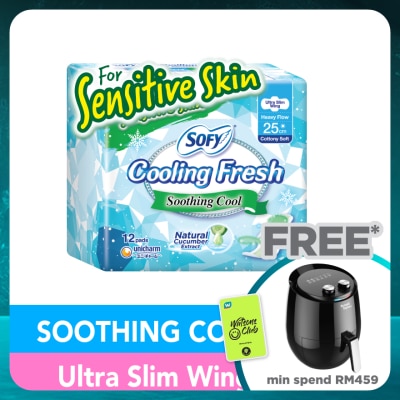 SOFY Cooling Fresh Cucumber Ultra Slim Wing 25cm 12s