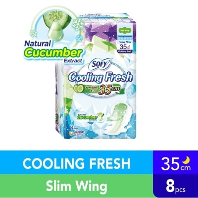 SOFY Cooling Fresh Cucumber Ultra Slim Wing 35cm 8s