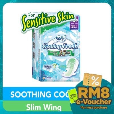 SOFY Cooling Fresh Cucumber Ultra Slim Wing 35cm 8s