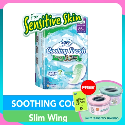 SOFY Cooling Fresh Cucumber Ultra Slim Wing 35cm 8s